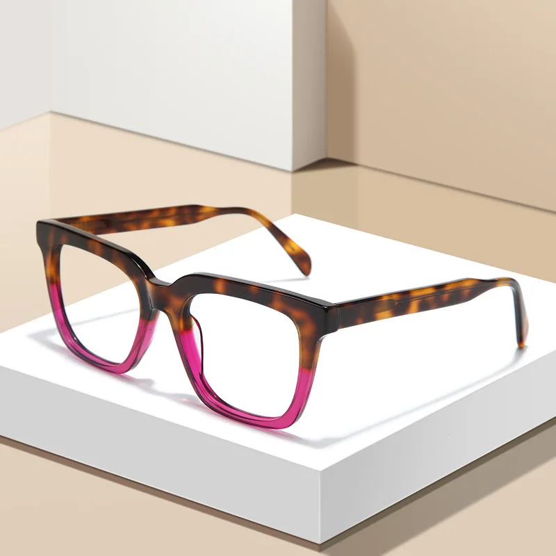 Customization Retro Acetate Glasses Unisex Combined Color Eyeglasses Frame Optical Glasses