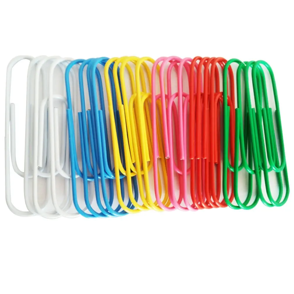 The 10pcs  jumbo paper clips,plastic coated colorful 100mm  paper clips for office use