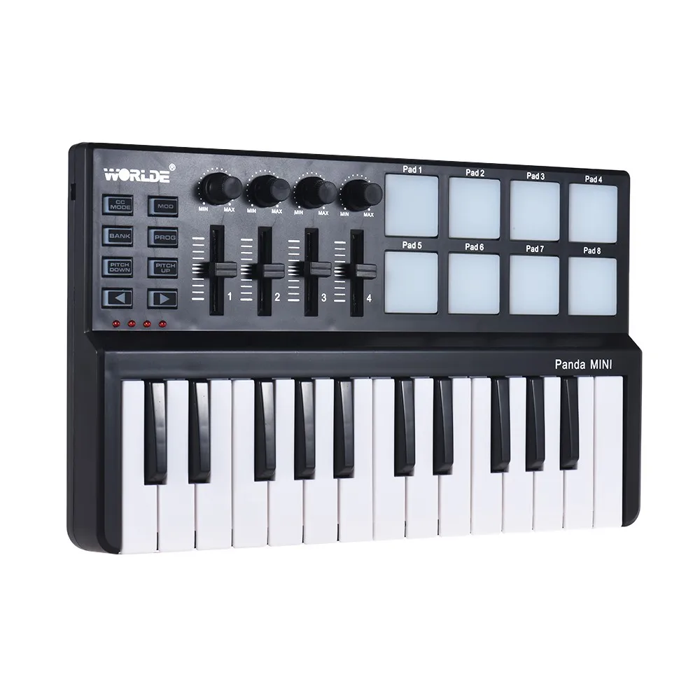 На выбор панда мини 25-ключ ультра-портативный USB MIDI контроллер