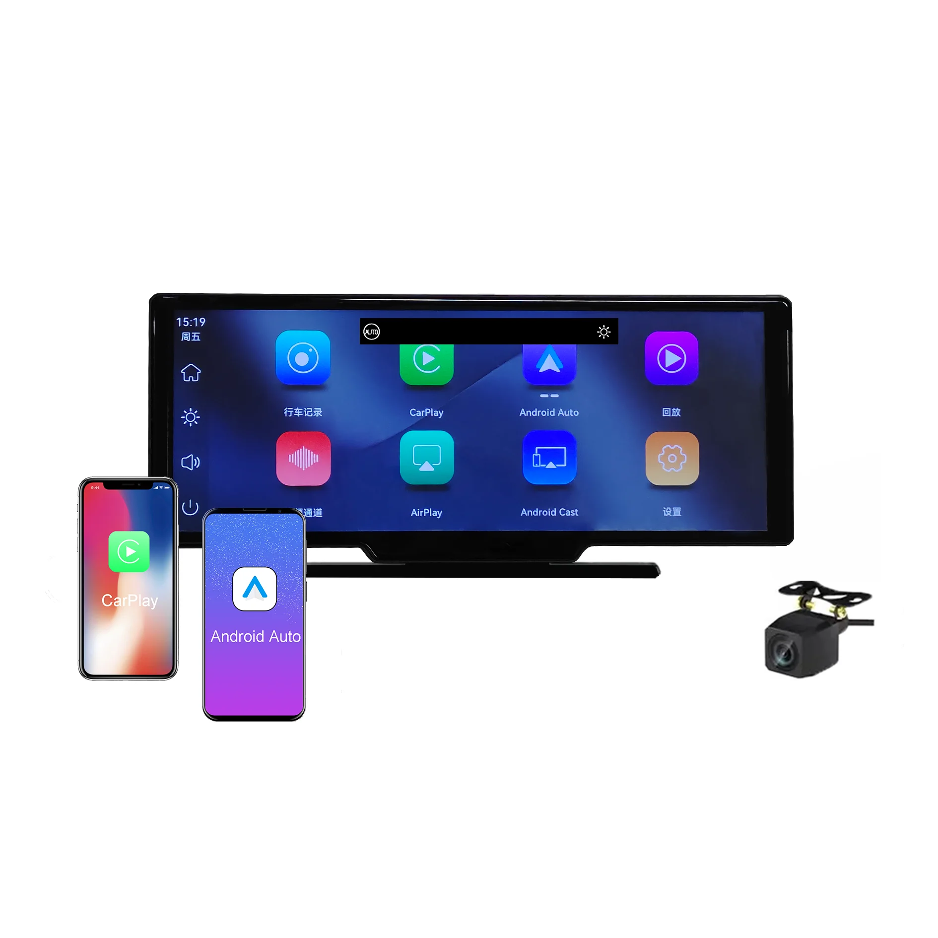 2023 Новый 10,26 дюймов двухдорожный стерео радио 4K Carplay со световым ощущением Беспроводная Android авто GPS навигация Carplay