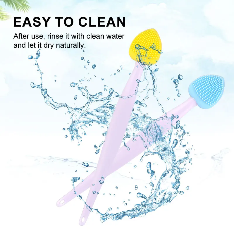 Multi Functional Double Side Soft Silicone Lip Scrub Brushes  Exfoliate Cleansing Tools Nose Blackhead Remove Exfoliating Brush