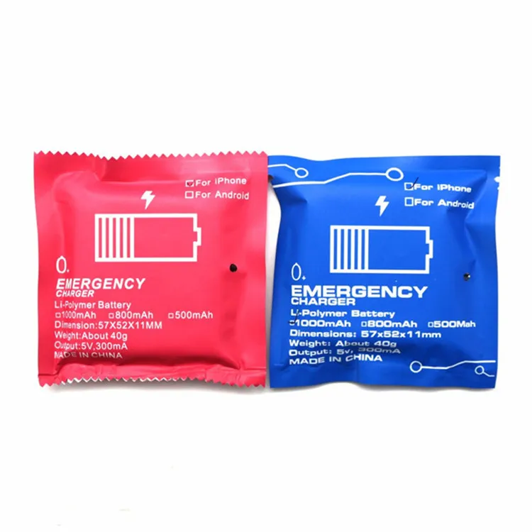 
Factory Direct Supply One Time Use Disposable Power Bank, Emergency Fashion Slim Mini Power bank 