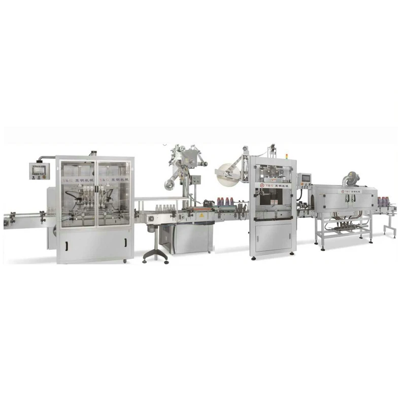 Ali Baba production PLC control drink oil lubrication machine and capping machine