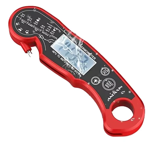 Instant Read Meat Thermometer For Grill And Cooking Best Waterproof Ultra Fast Thermometer Easy To Use