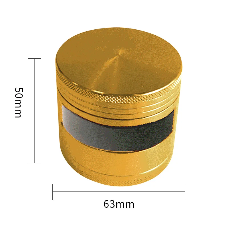New arrival Wholesale Tobacco Grinder for Dry and Tobacco Portable aluminum Metal Grinder 63mm