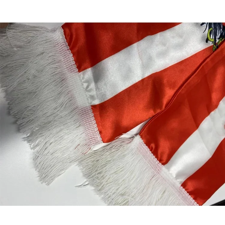 NUOXIN Wholesale Custom Print Poland Country Flag Football Fan Scarf for 2022 Football Match