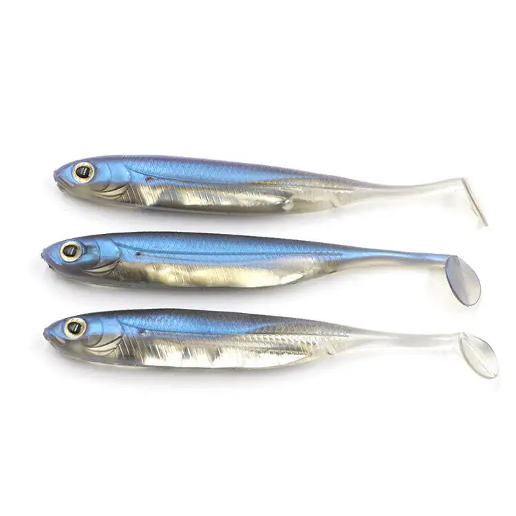 THORFORCE 80mm2.85g Fish Lure 3D Eyes Shad Lure Soft Bait Eco-Friendly Material Freshwater Saltwater fishing Lure