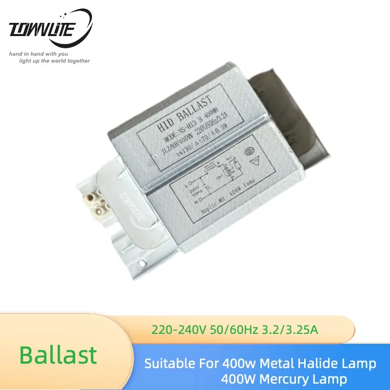 Высококачественный индукторный балласт MH400W 3.2A/3.25A 220-240V 50/60HZ Металл галогенная лампа высокое давление ртутный лампы