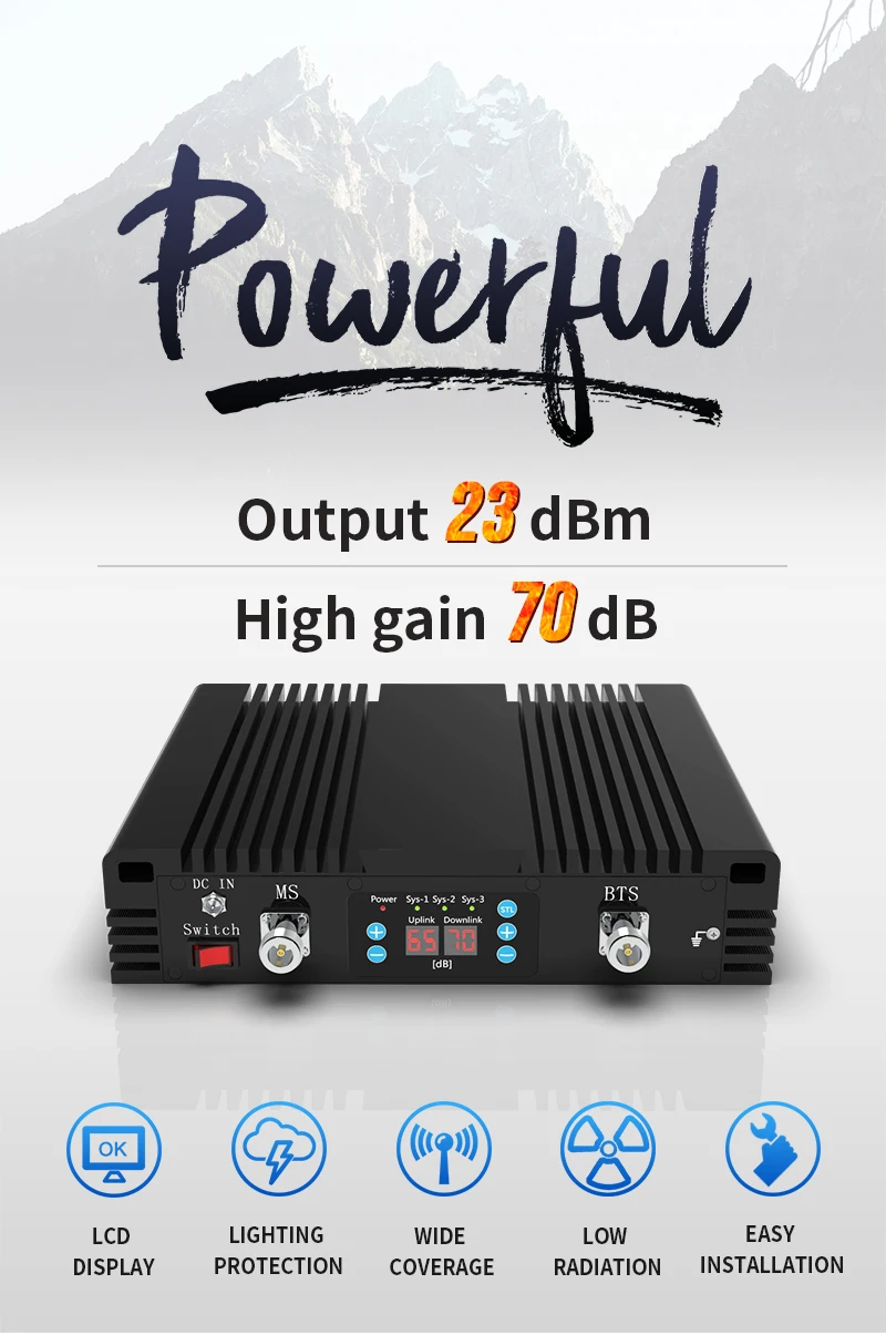 Lintratek Engineering high gain 27 dbm signal repeater CDMA 850MHz Indoor home hotel office use Cellular Phone Signal