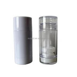 15g transparent eco deodorant stick containers for cosmetic makeup lip balm bottom filling