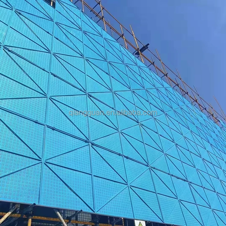 1 m x 2 m Climbing Scaffolding Blue Perforated Metal Panel Safety Screen