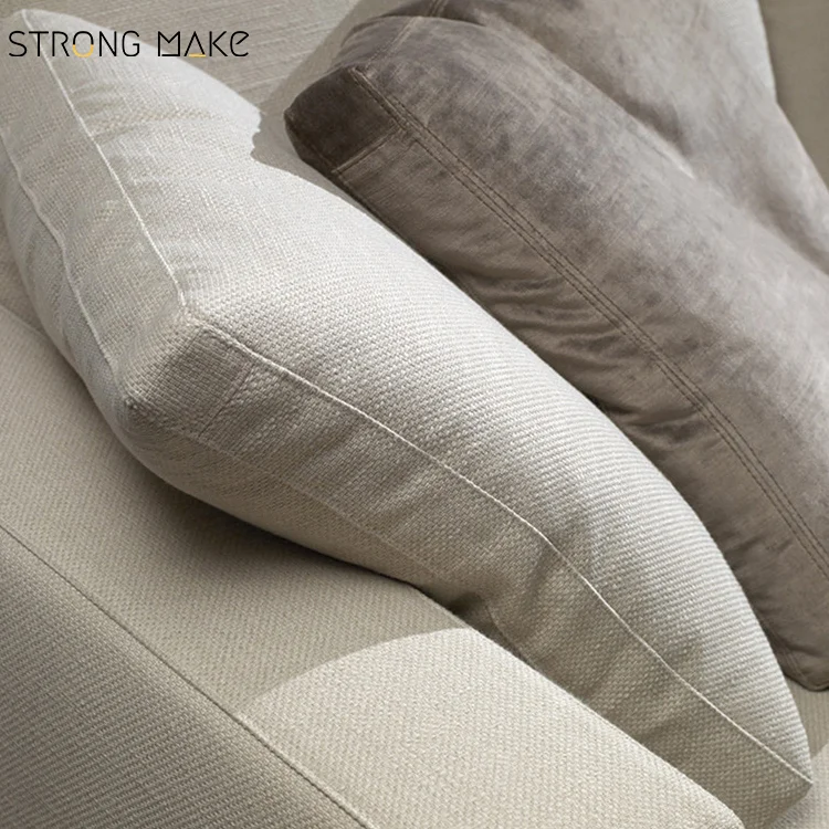 New Arrival Ivory Fabric Sofa Furniture Meuble Pour Canape Salon Modern Recliner Couches Luxury Living Room Sofa With Ottoman