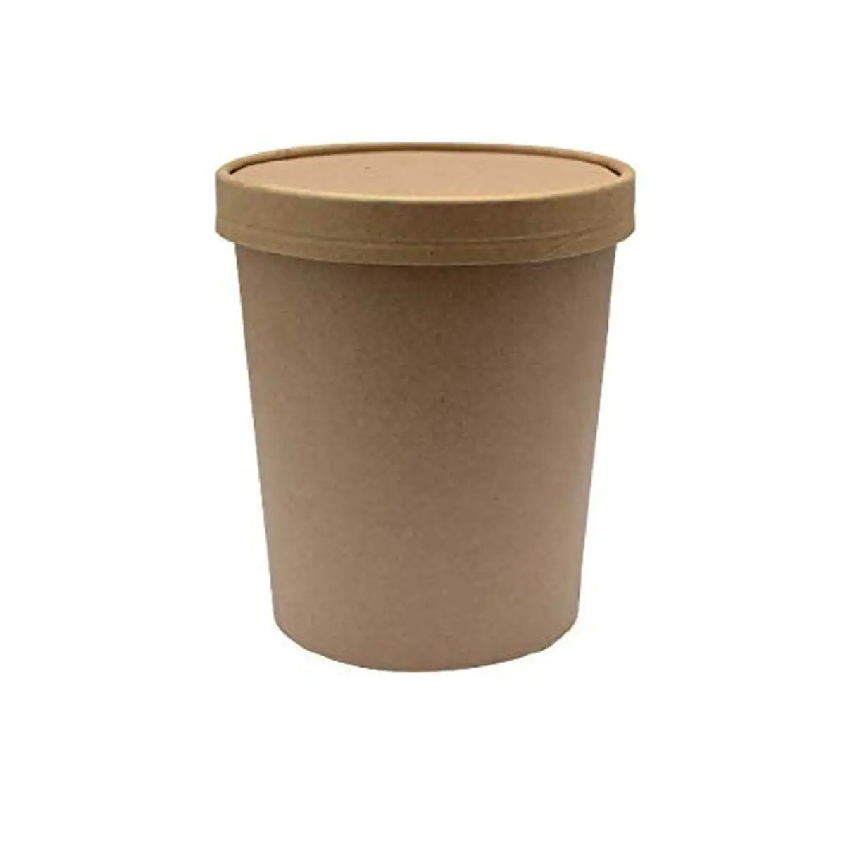 FREE SAMPLE Paper cup Round Kraft Soup Container Bucket with Paper Vented Lid Recyclable Paper Bowls for Hot Cold Foods (1600170611270)