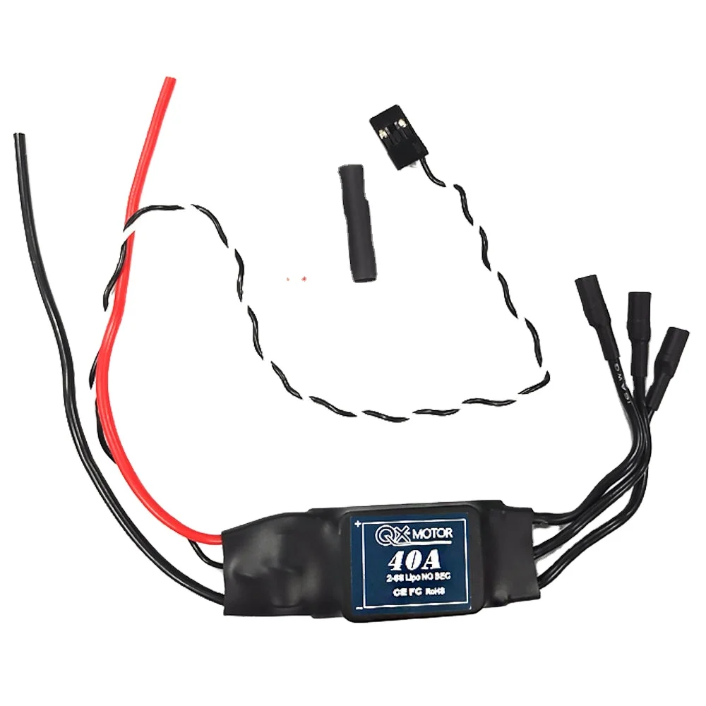 Qx-Motor 40A 2-6S Lipo Brushless Esc For Rc Fixed-Wing Aircraft Parts And Remote Control Toy Accessories