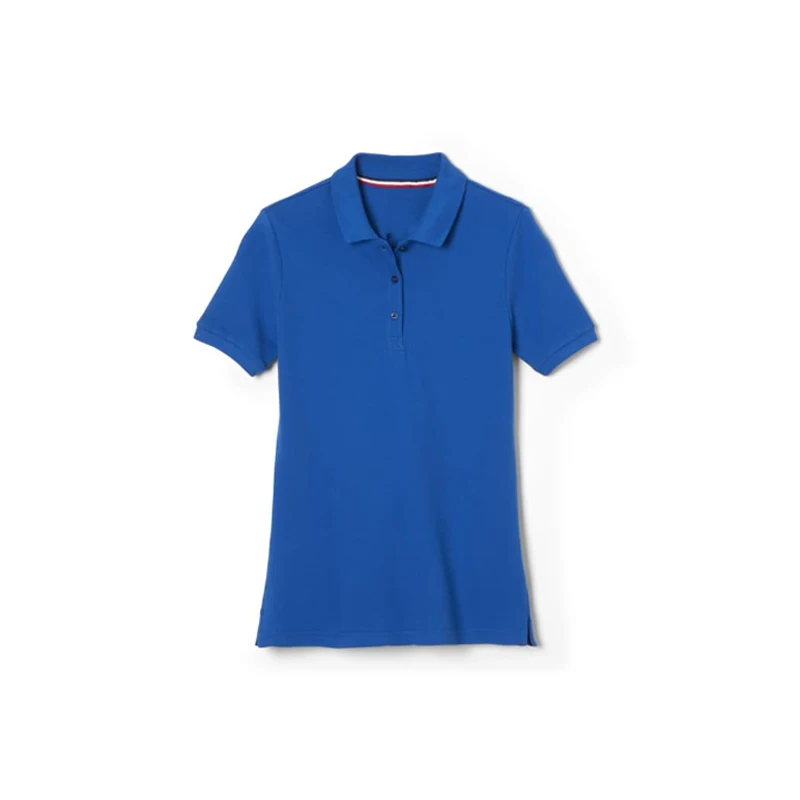 Wholesale Cotton Polyester Elementary   High School Uniforms Short sleeve T shirt Fitted Pique Polo Shirt