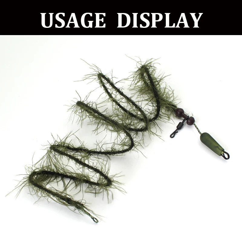 5m Camo Weed Effect Leadcore Rigs Leader 35 45lb Lead Core Carp Chod Fishing Tackle Line