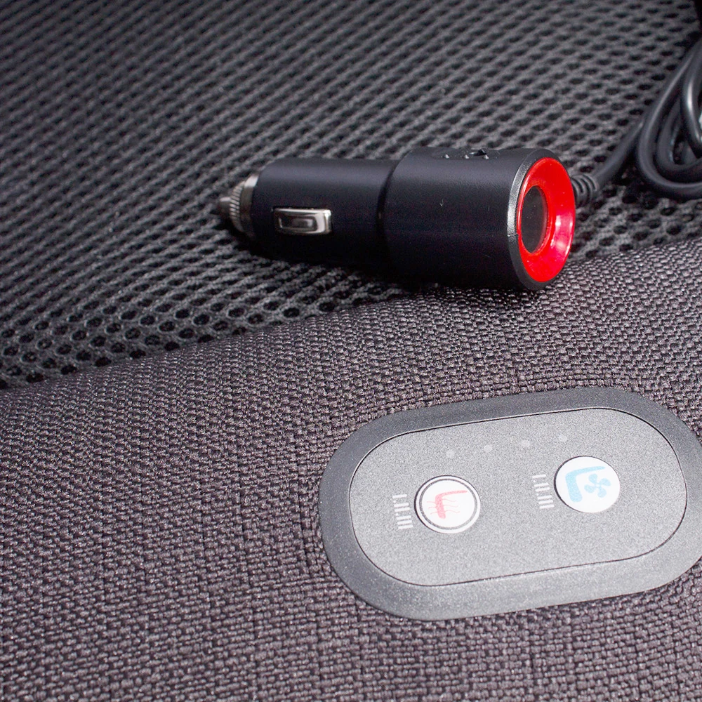 Wholesale comfortable cooling car seat cushion 12V customized breathable heated car seat cushions cooling/heated seat cover