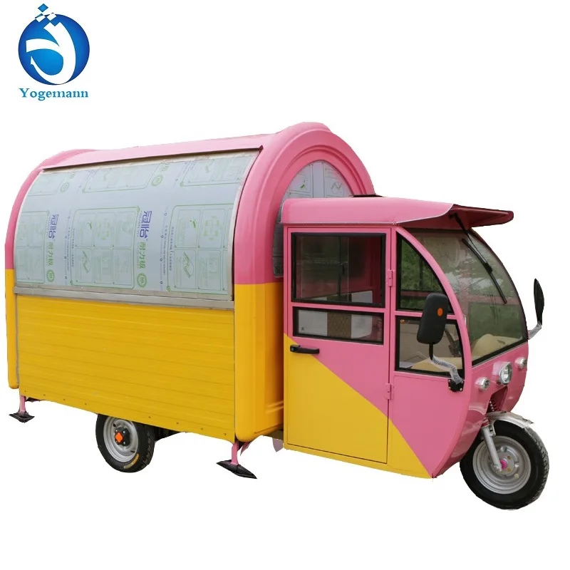 Environmental Protected Electric Drive Mobile Tricycle Food Truck For Multifunction