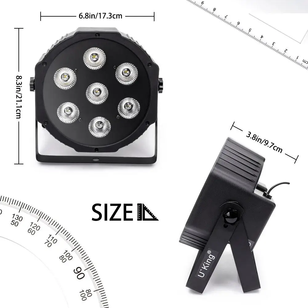 U`King 7*RGBW LED PAR For DIsco KTV Party DJ Light With Remote Control Led Stage Lights Equipment