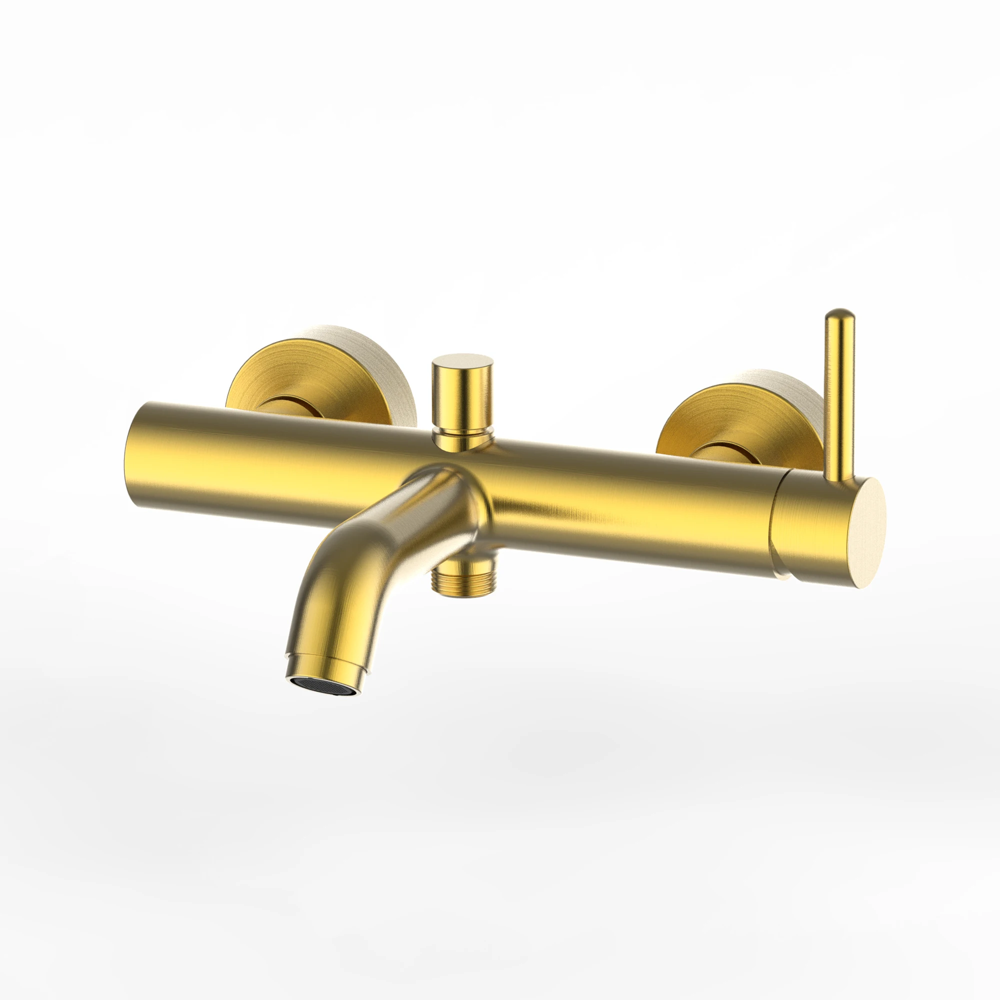 Shower Faucet Bathroom Solution Brass Single Handle Bath Tap Bathtub Single Lever Bath&Shower Mixer With Diverter