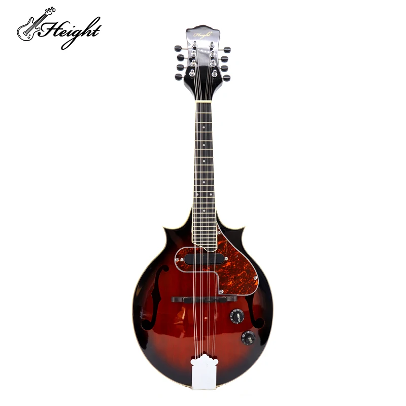 red electric mandolin instrument sapele wood string instruments mandolin mandolin instrument pickup