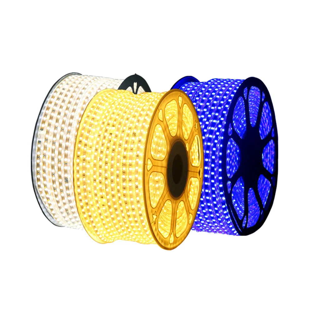  Дешевые 220v 50m уличные гибкие 5050 Smd 100m Rgb водонепроницаемые светодиодные полосы неоновые лампы