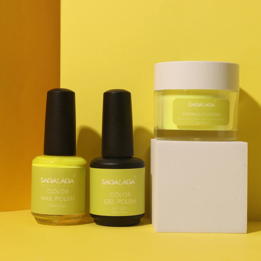 Wholesale Nail Dipping powder no cured uv/led lamp long lasting nail lacquer gel nail polish kit with chrome powder