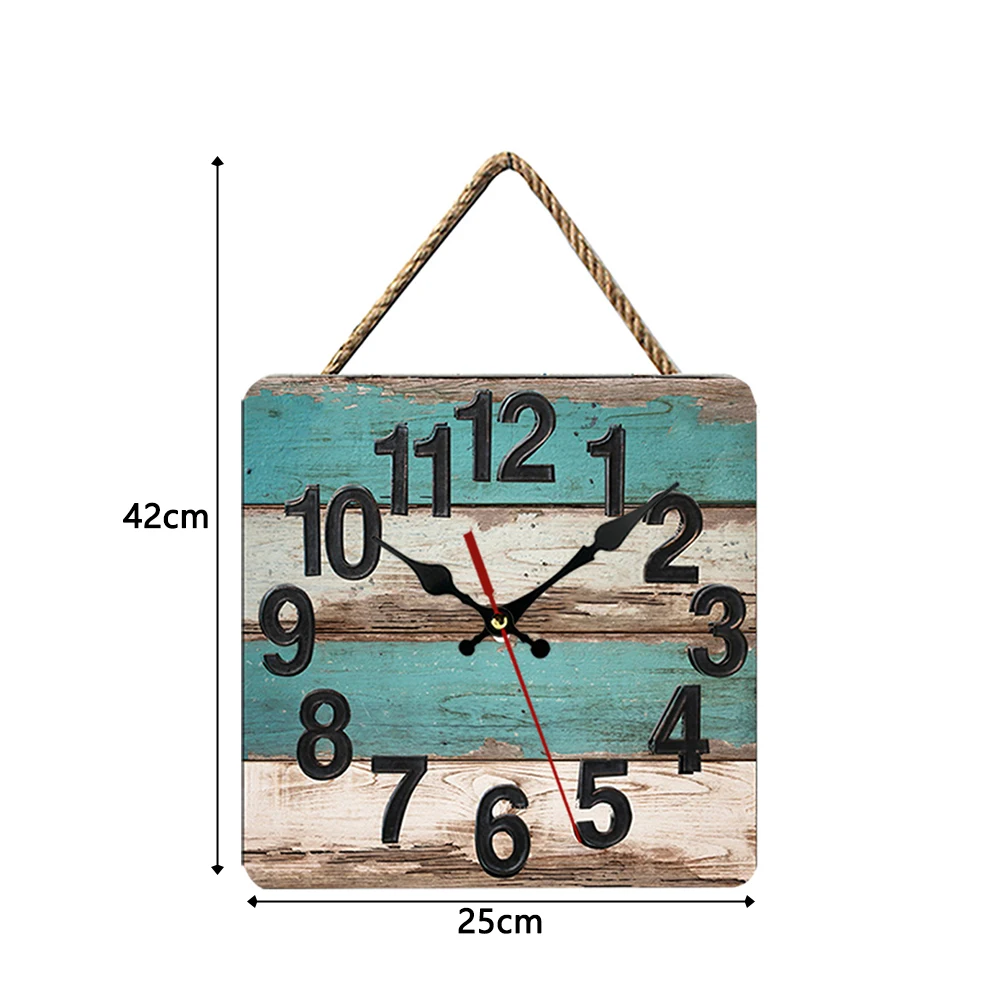 Designer Retro Hanging Clock Modern Style Wall Clock For Living Room With Art Picture