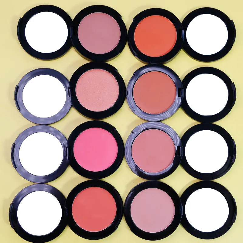 Private Label High Pigmented Glitter And Matte Cheek Blush Pink Makeup Powder Blusher