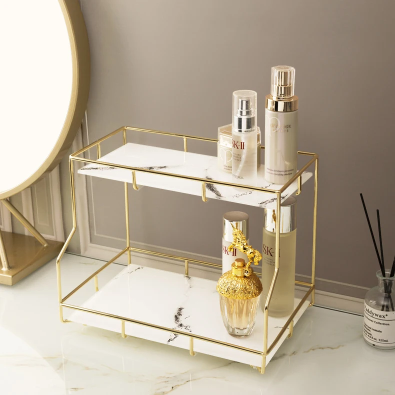Storage Holders Gold Modern Luxury Nordic Furniture Storage Rack Shelves Bathroom Shelf Storage Organizer Holders For Bathroom