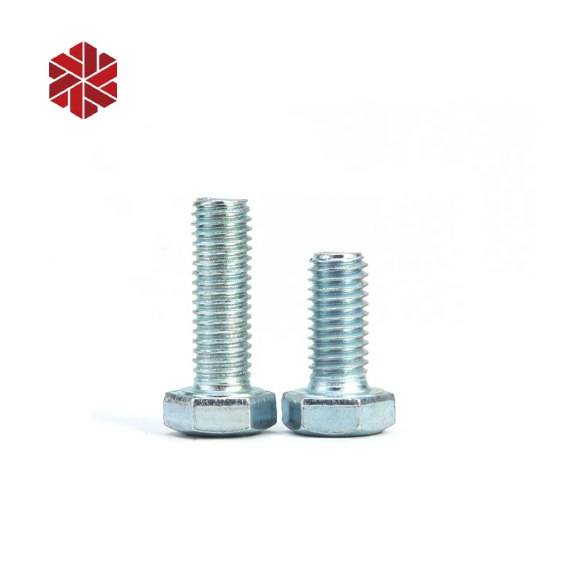 Hexagonal Head Set Screw Bolt Zinc plated Fully Threaded DIN 933 M6 M8 M10 M12 M14 M16