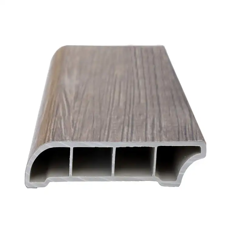 European  Stone Plastic Indoor Dark Grey Fittings For Floor Mobile Home Skirting Panel Pvc Skirting