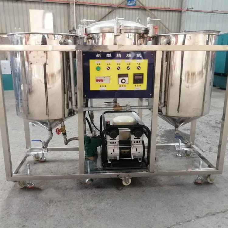 small used machinery equipment recycle mini soya plant cooking oil purification refinery machine