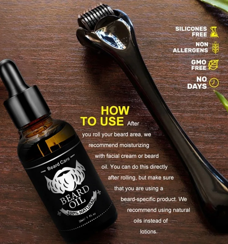 wholesale Men care  organic 100%  natural essential beard serum oil beard growth private label