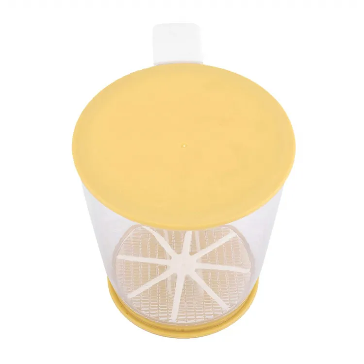 Factory Wholesale Hand held Baking Powdered Sugar Plastic Flour Strainer Cup Powder Mesh Sieve Flour Sifter