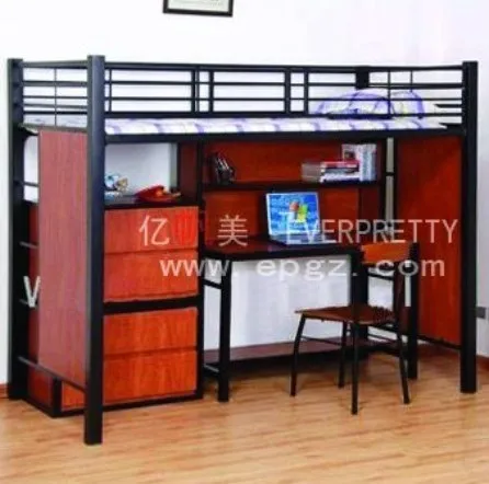 Modern School Bunkbeds Double Bed with Storage Metal Bed Frames Manufacturers