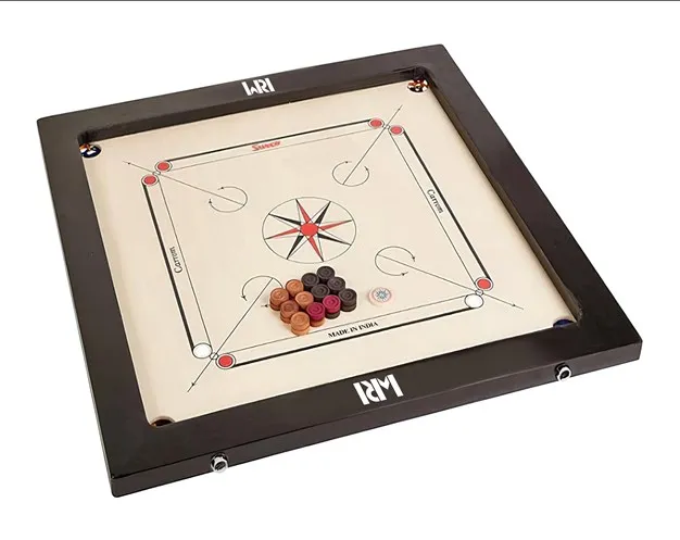 Large Size Wooden Carrom Board Game with coins and strikers Fun With Family And Friends