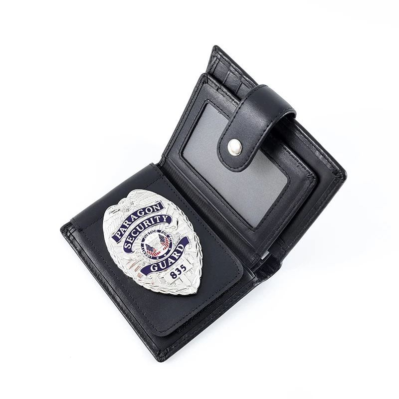 Factory personalized customized oval metal safety badge solemn and sacred leather pin guardian seal courage medal