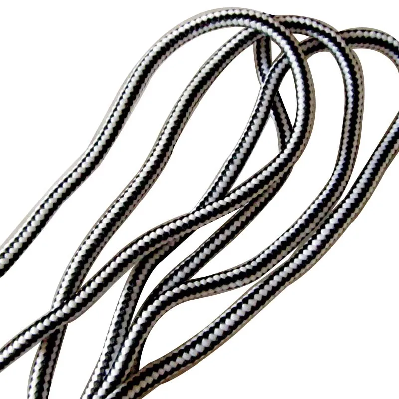 RH32 manufacturer hot SALE  diameter 5mm black with white stripe for drawcord orpullstring polyester