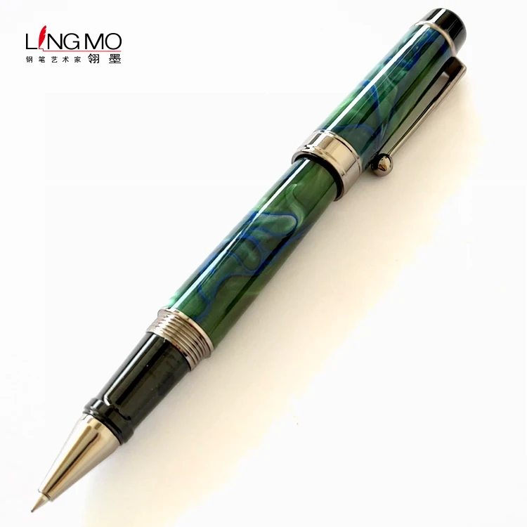  Новинка 2020 роскошная ручка-ролик ручной работы Shanghai Lingmo с логотипом OEM высококачественная акриловая шариковая ручка