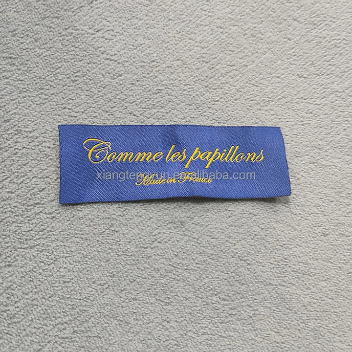 Hot Sell New Product Customized Garment Accessories Screen Clothing Satin Woven Labels For Clothes Hat Shoes