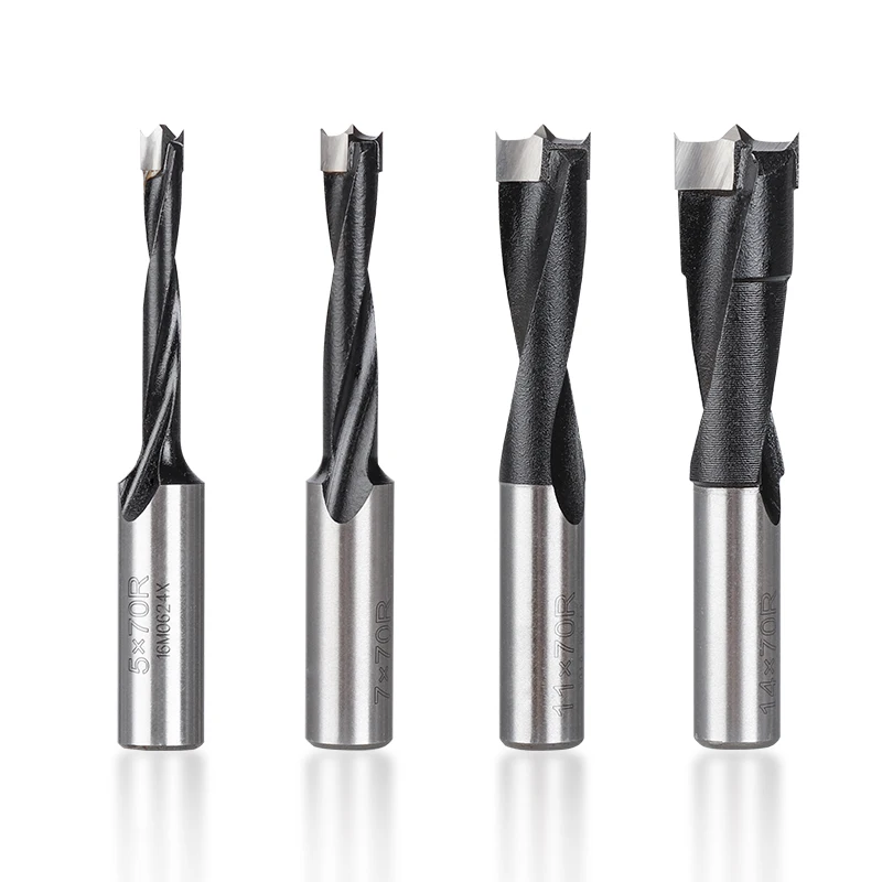 2 Flute Carbide Wood Forstner Drill Bits 4-14mm Right Rotation Wood Hole Cutter 70mm Total Length Router Bit
