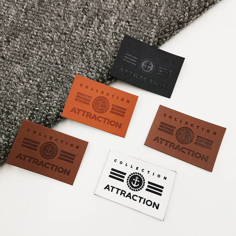 Custom Embossed Leather Patch & Jeans Leather Label and Tags for Clothing