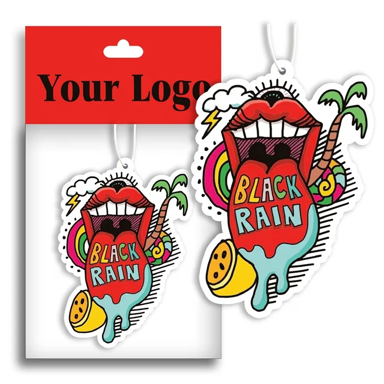 Long lasting fragrance custom paper air freshener for car