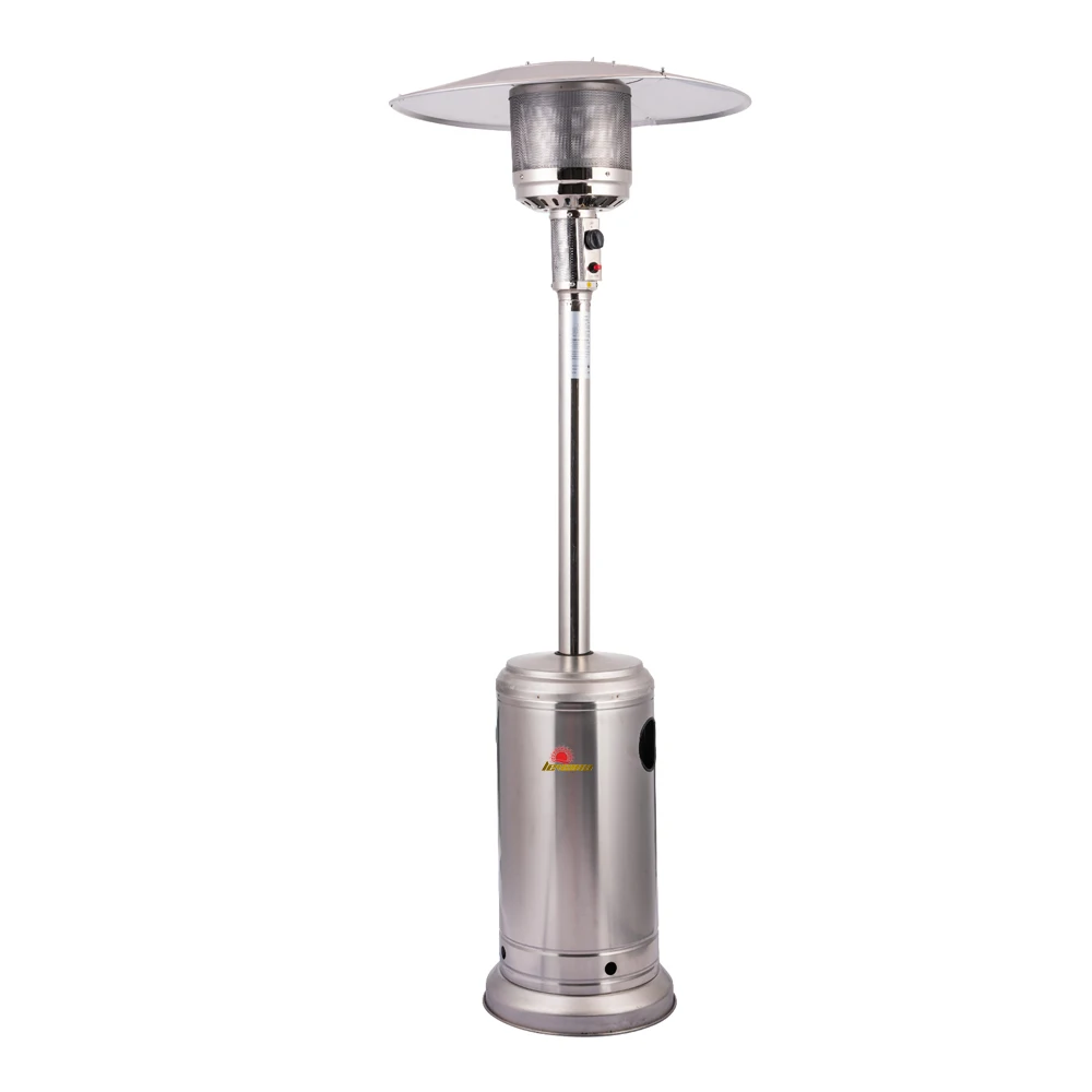High Quality Stainless Steel Pyramid Patio Heater Easy Moving Outside Portable Gas Heater for Outdoor Heating