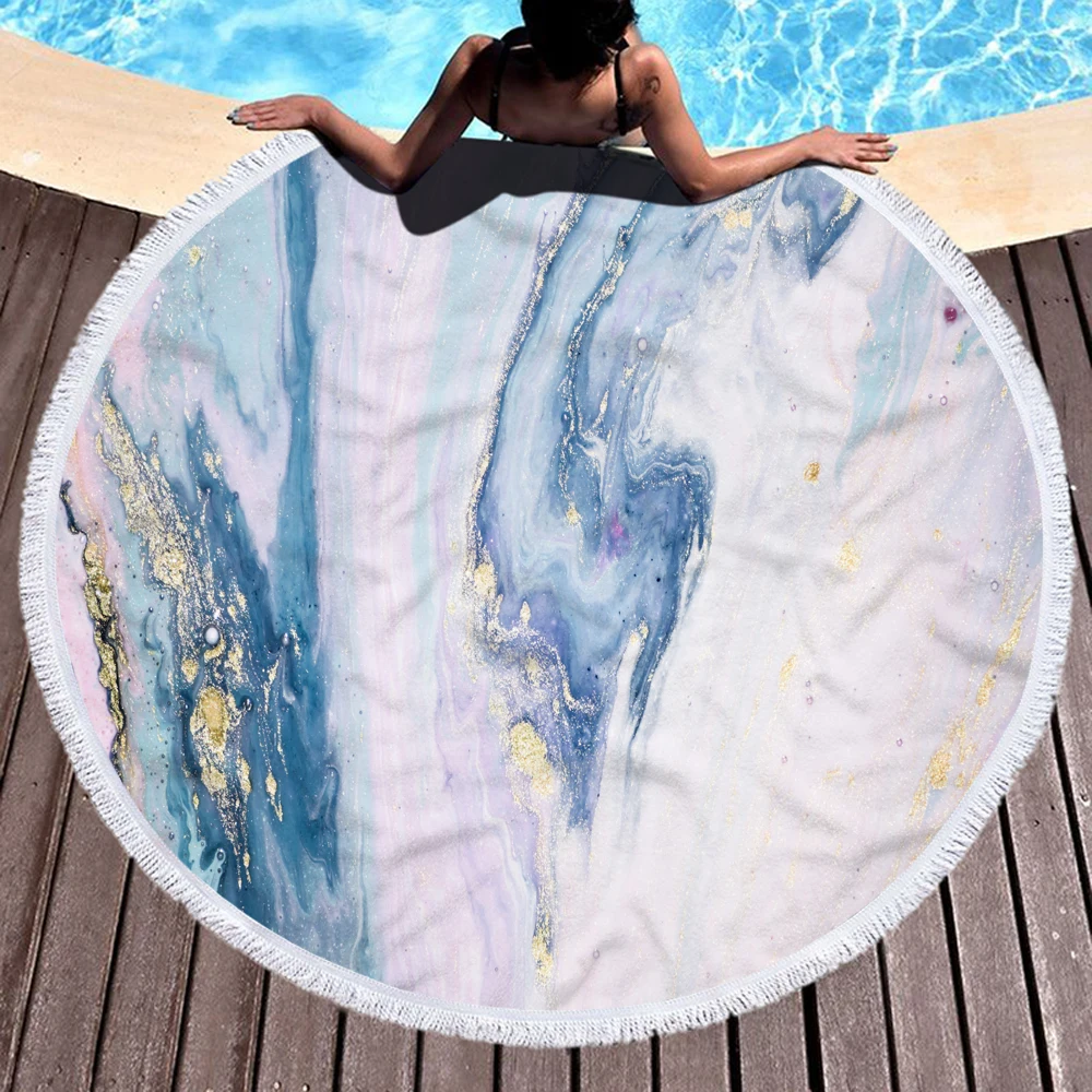 China factory round beach towels Cost price printed beach towel Hot sale sand free beach towel