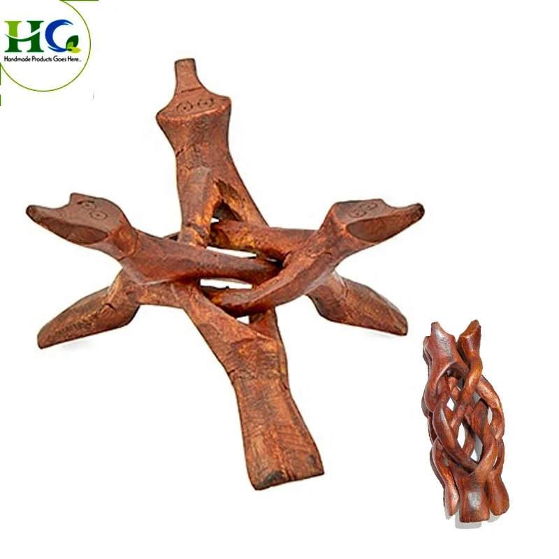 Handmade Wooden Eyeglass Holder Stand with Black Mustache Unique Spectacle Specs Display Stand