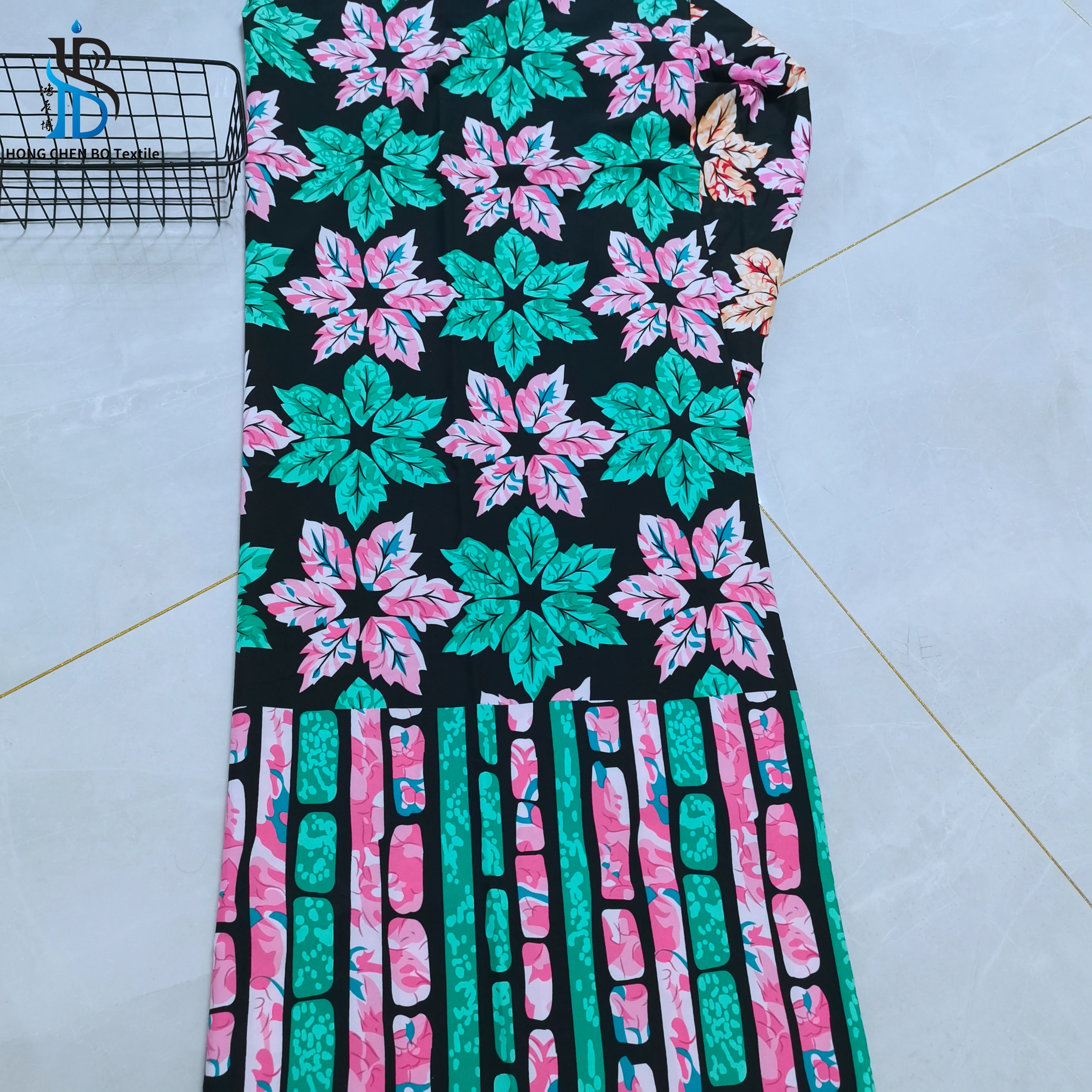Factory direct price woven custom stretch print polyester fabric for clothing and skirt