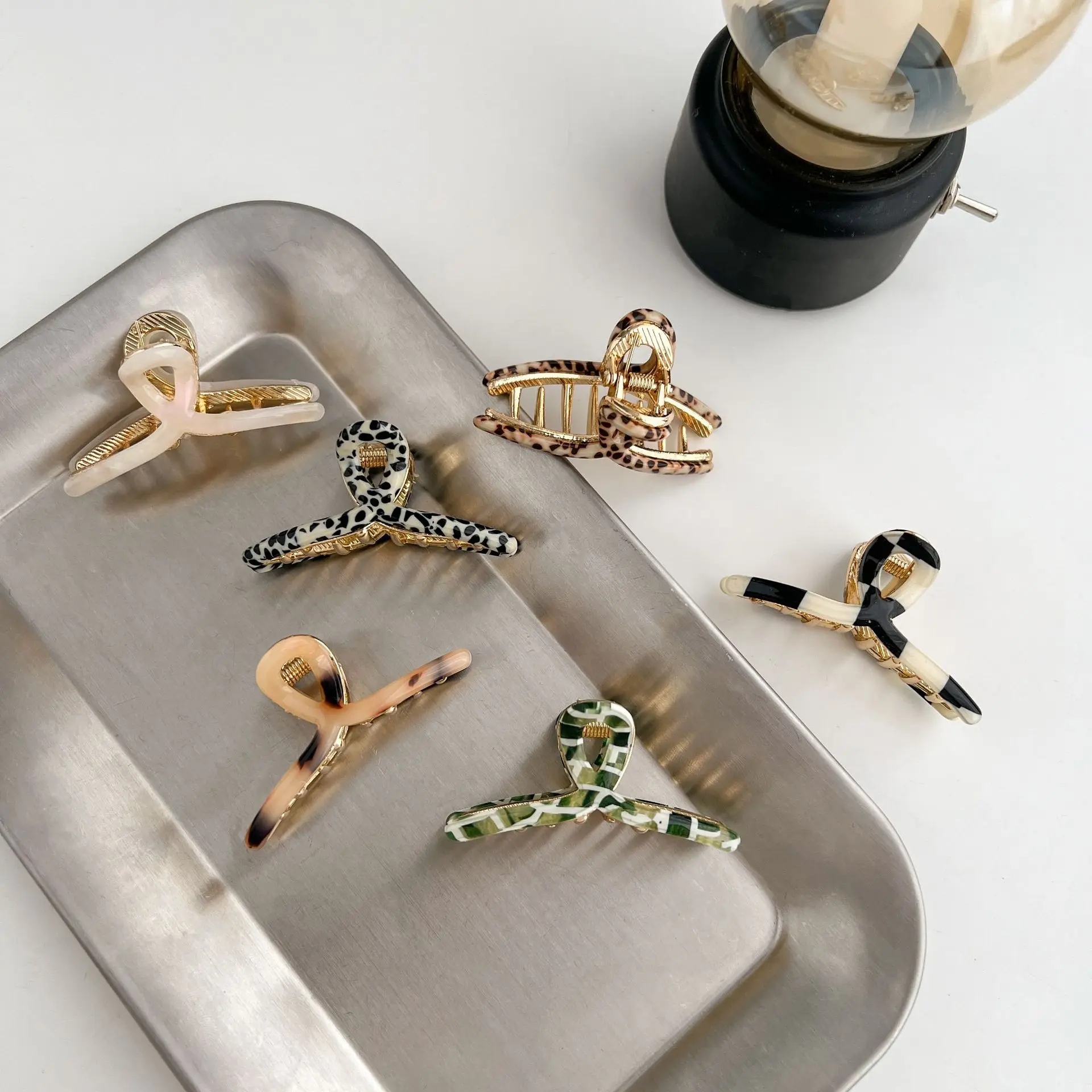 Dowell Support ODM Japanese and Korean Small Size Metal Acetic Acid Hair Claw