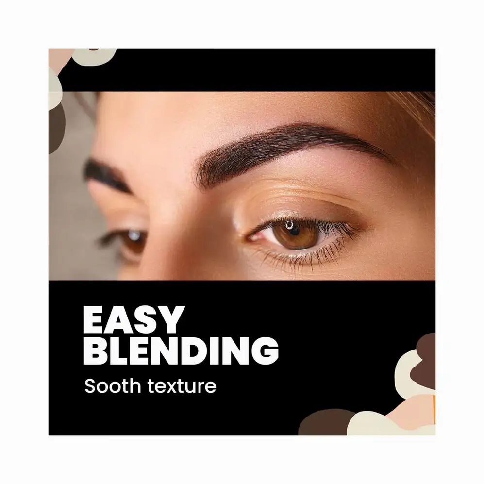 Custom Logo Vegan High Pigment Matte Brow Shadow Eyebrow Powder Palette Cruelty Free Wax Powder Brow Palette